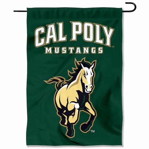 College Flags & Banners Co. Cal Poly Mustangs Wordmark Garden Banner Flag