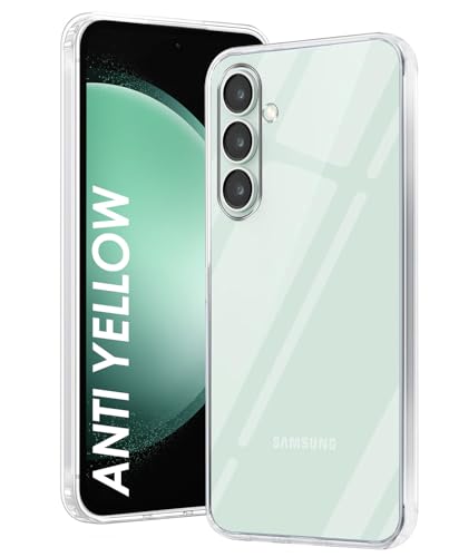 Image of DIZORO Compatible with Samsung Galaxy S23 fe 5G Back Cover Case Clear,[ Anti Yellow ][Military Grade Protection] Hard PC Back Cover Transparent