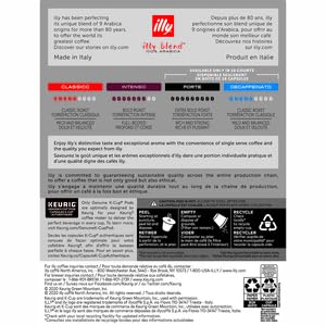Image of Illy Coffee, Intenso IperEspresso Capsule, Dark Roast Espresso Pods, Compatible with Illy IperEspresso Machines, Packaging May Vary, 140.7 g, 21 Count (Pack of 6)