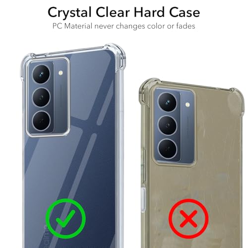 Image of Jkobi Shockproof Crystal-Clear Back Cover for Realme P3x (Anti Yellow Case | Drop & Camera Protection | Hard Polycarbonate)