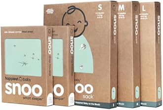 Happiest Baby The Big Bundle 100% Organic Cotton - Includes 3 SNOO Sacks and 2 SNOO Bassinet Fitted Sheets (Teal)