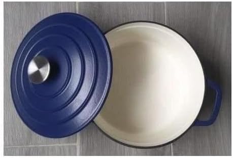 GSW Cast Iron Saucepan Blue Magic Diameter 24 cm Capacity 3.8 Litres Blue image 2