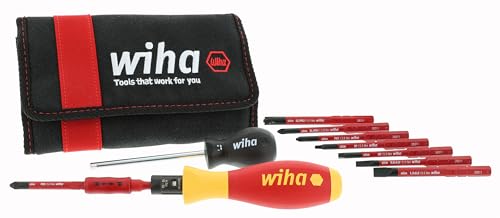 Wiha 28789 11 Piece Insulated TorqueVario-S (10-50 In/lbs) and SlimLine Blade Set