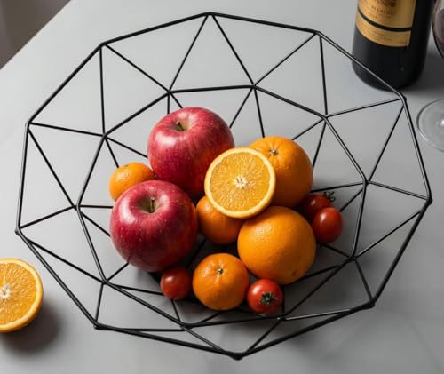DecruKaltiz Geometric Metal Fruit Basket - Modern Wire Bowl for Kitchen Countertop Storage Breads,Vegetables,Snacks DecruKaltiz Geometric Metal Fruit Basket - Modern Wire Bowl for Kitchen Countertop Storage Breads,Vegetables,Snacks - Image 8