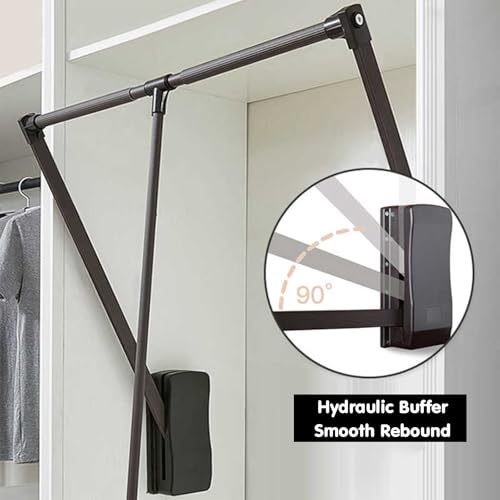 Tringle de penderie réglable pour optimiser un placard haut et nizer