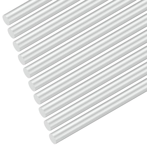 M METERXITY 10-Pack Round Aluminum Rod, 7mm (9/32) Dia 150mm (6) Length 6061 Aluminum Round Rod Solid Lathe Bar Stock Metal Sticks for DIY Crafts Making/Industrial/Construction/Model