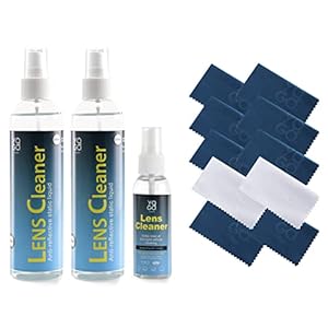 Yogo Vision Lens Cleaner Spray 3 Eyeglass Cleaner, with 10 Microfiber Cloths Kit Ammonia and Streak Free Safe for Eyewear and Electronics