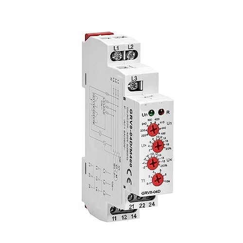 Relais de contrôle de tension triphasé GRV8-04 séquence défaillance phase