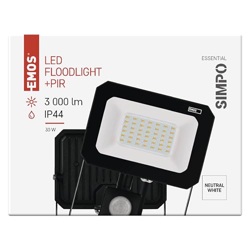 Projecteur LED avec détecteur de mouvement 30W étanche extérieur 3000lm