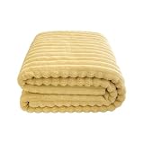 DOG IS KING Emotional Support Blanket Yellow, Security Blanket, Calming Dog Blanket, Rabbit Hair Plush, Designed for Pets, Soft and Comfortable for Indoors Sofa, Kennel (Yellow, 27.56 * 39.37')