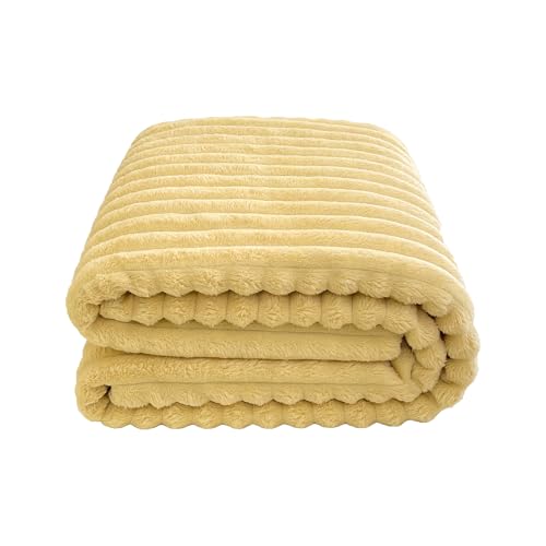 DOG IS KING Emotional Support Blanket Yellow, Security Blanket, Calming Dog Blanket, Rabbit Hair Plush, Designed for Pets, Soft and Comfortable for Indoors Sofa, Kennel (Yellow, 39.37 * 59.06")
