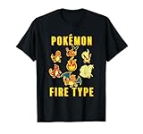 Pokémon Fire Type Pocket Monster Flaming Icons T-Shirt