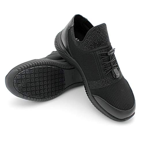 Laforst Womens 3244 Fashion Comfortable Slip Resisatnt Sneakers Black 9.5