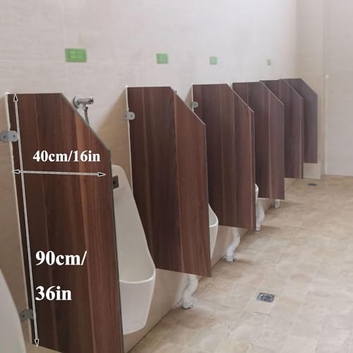 Separador de urinario de pared para baños públicos | Pack de 2 mamparas 3