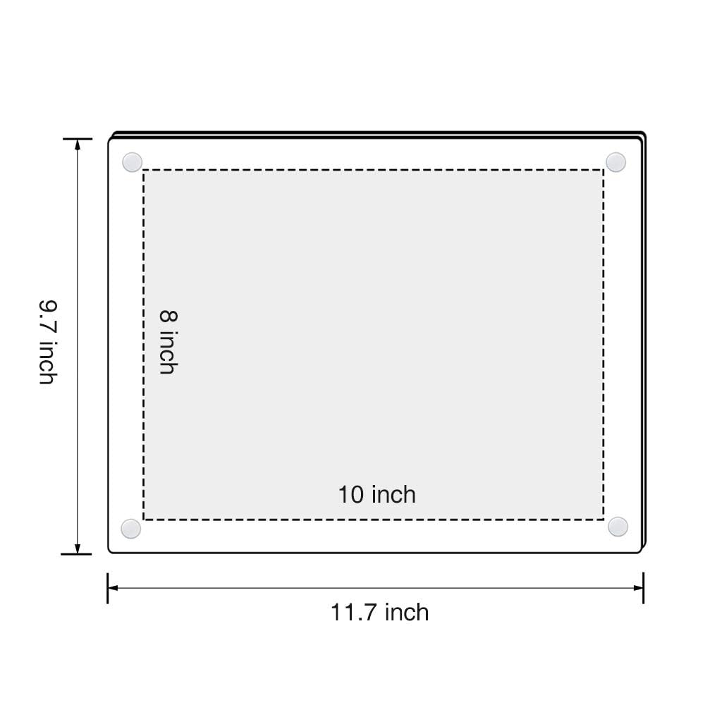 NIUBEE - Cornice da parete in acrilico trasparente per foto 8×10″