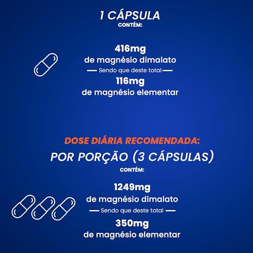 Bio Magnésio Dimalato vegano, alto teor, Biogens, Kit 3 x 60 capsulas