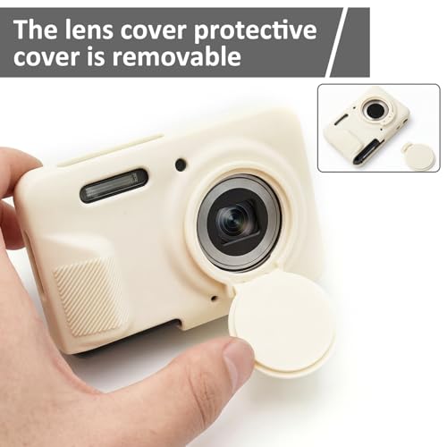 Funda silicona para KODAK PIXPRO FZ55 color off-white miniatura 5