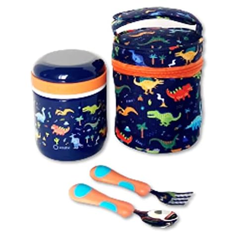 Thermos-Lebensmittelbehälter, isolierte Lunchtasche und Edelstahl-Utensilien-Set. Behälter Cover