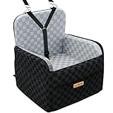 PETICON Waterproof Dog Car Seat for Small Medium Dogs, 6in Memory Foam Pet Booster...