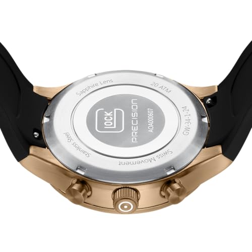 Image of GLOCK Men's Quartz Watch | 43mm case | Wristwatch with Steel case and Date Display | Men's Watch with Swiss Super-LumiNova Pointers and Indices | GW-34
