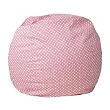 Flash Furniture Small Light Pink Dot Kids Bean Bag Chair