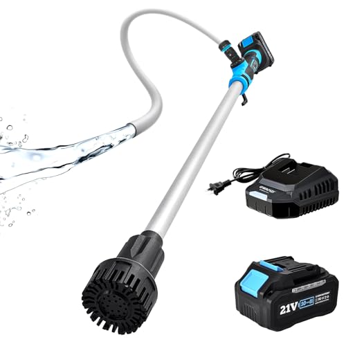 Image of Cordless Stick Water Transfer Pump 720GPH 32FT Head with 4000mAh 21V Battery and Fast Charger Electric Water Pump Battery Water Pump 3 /4 inch Outlet for Garden Farm Hot Tub Pool RV Boat Draining