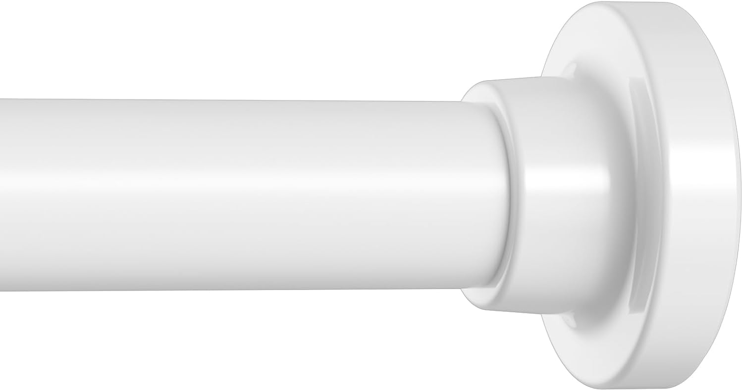 Long Tension Curtain Rod 40-113inch White Shower Curtain Rods