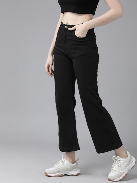 Image of GUTI Womens High Rise Crop Length Jeans()