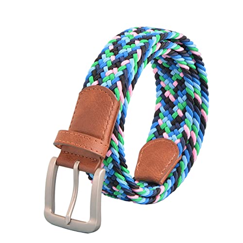 Ywhchi Elastic Braided Belt For Men & Women, Stretch Woven Design For Golf Casual Pants Jeans Multicolor Fabric Weave Belt (Candy Colors-Cp001, M(For Fits Pant Size 32''-34'')) #TOP22