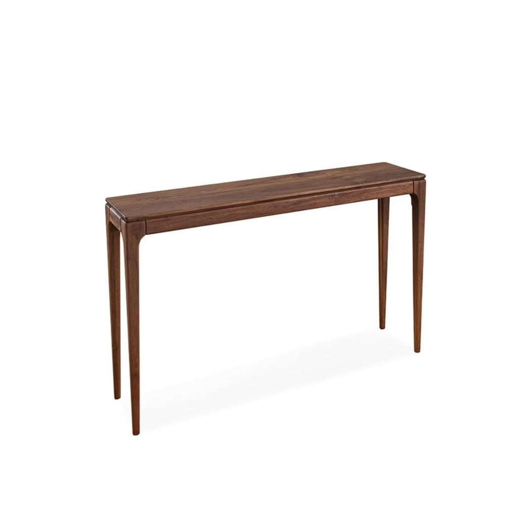 Mesa de entrada moderna de madera maciza para optimizar pasillos estrechos