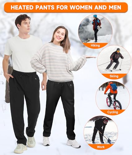 FERNIDA Heated Pants for Women & Men with 10000mAh Battery Fleece-Lined Thick Electric Heated Pants for Daily Wear Leg Warmth2