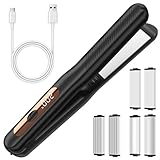 Hair Straightener 3 in 1,Cordless Rechargeable Flat Iron Detachable(with 3 Plates),Multi-Function Mini Hair Straightener Replaceable,5000mAh Travel Curling Iron,USB Rechargeable Hairdressing Tools