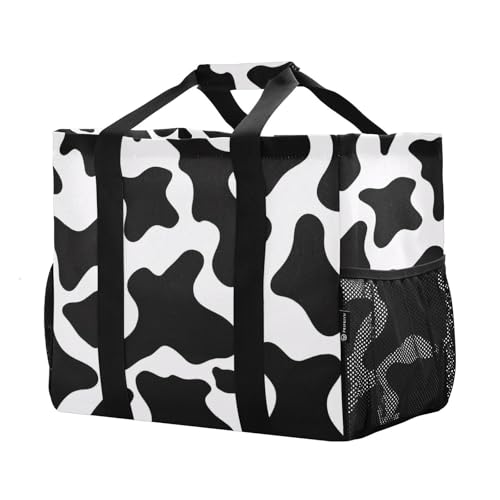 Cow Style Black White Large Beach Bag Waterproof Beach Tote Bags for Women Travel Gym Pool2