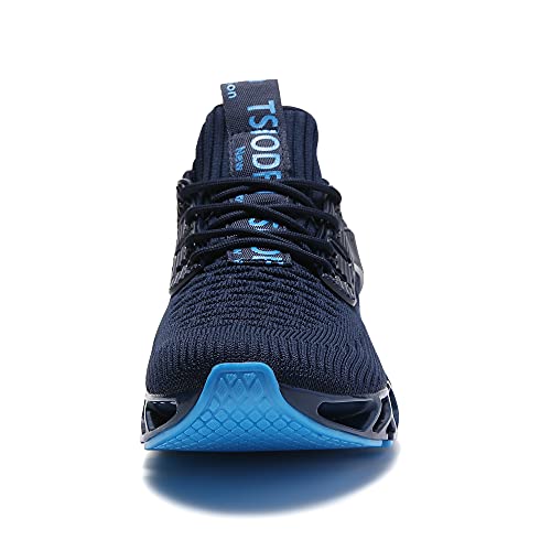 Tsiodfo Kids Tennis Shoes Running Walking Sneakers Mesh Breathable Youth Boys Girls Athletic Sport Gym Tennis Jogging Shoes Navy Blue Big Kid Size 5 #TOP4