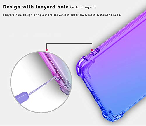 Dedux Cover Per LG K22 - Custodia Trasparente Effetto Gradiente Con Rinforzi Angolari (Nero/Oro)
