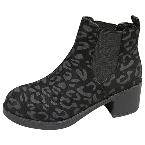 Bottes pour femme avec talon bloc stable pour marcher sans glisser ni fatiguer