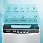 Euhomy 1.03cu.ft Portable Washer, 8.8LBS Capacity Small Portable Washing Machine with 10 Programs 5 Water Levels, Drain Pump and LED Display,Compact Washer for Apartments, RVs, Homes, Light Gray - Image 2