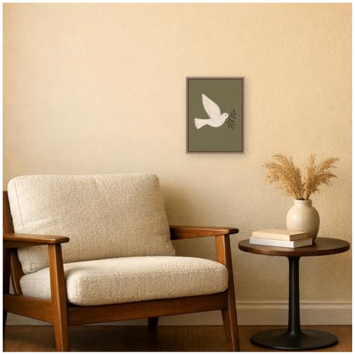 Kate and Laurel Framed Canvas Wall Art, Animals Print, Green Bathroom Decor - Image 4