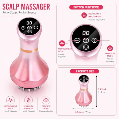 Image of 4-in-1 Lymphatic Drainage Massager - Anti-Cellulite Message Tool with Heating /Vibration /Light Therapy, Cordless Handheld for Sciatica, Full Body Pain Relief & Skin Tightening