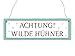 Produktbild Interluxe Holzschild Achtung Wilde HÜHNER Huhn Spruch Geschenk Shabby Lustig