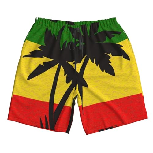 Jamaican Flag Men's Quick Dry Swim Trunks Beach Board Shorts Swimming Swimwear4