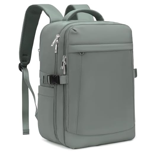 Yankony Mochila Viaje Cabina Avion 40x20x25 para Ryanair 20L Mochilas De Viaje con Bolsillo Antirrobo Travel Backpack Equipaje de Mano Hombre Mujer, Verde