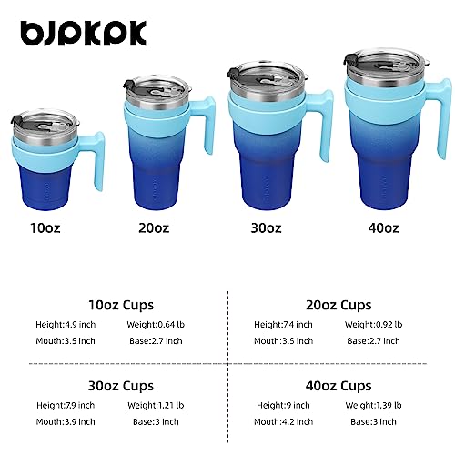 Image of BJPKPK 40 oz Tumbler with Handle & Straw, Insulated Stainless Steel Mug