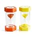 Sand Timer,XINBAOHONG Hourglass Sand Timer 3 Minutes 10 Minutes Timer Clock for Kids Games Classroom Home Office Kitchen Use (Pack of 2) (6.3''X 3.2'', 3 Min(Yellow) and 10 Min(Orange))