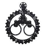 JFNHUTL Reloj de Pared con Mecanismo Creativo, silencioso, mecánico, Estilo Europeo, Retro, para Sala de Estar, Dormitorio, Decorativo, sin tictac