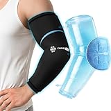 ComfiTECH Dual-Gel Full Arm Ice Pack Wrap with Extended 30-Min Cooling for Elbow, Detachable Cold Pack & Flexible Gel Ice Sleeve for Volleyball, Tennis Recovery, Muscle Relaxation, Large