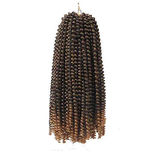 Spring Twist Hair 1 Pack Ombre Colors 12 Inch Bomb Twist Crochet Braids Kanekalon Synthetic Hair Extensions (T27)