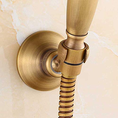 Supporto Per Soffione Doccia In Ottone Massiccio, Regolabile E Girevole 360°, Nero, Filettatura Standard 1/2" - 2