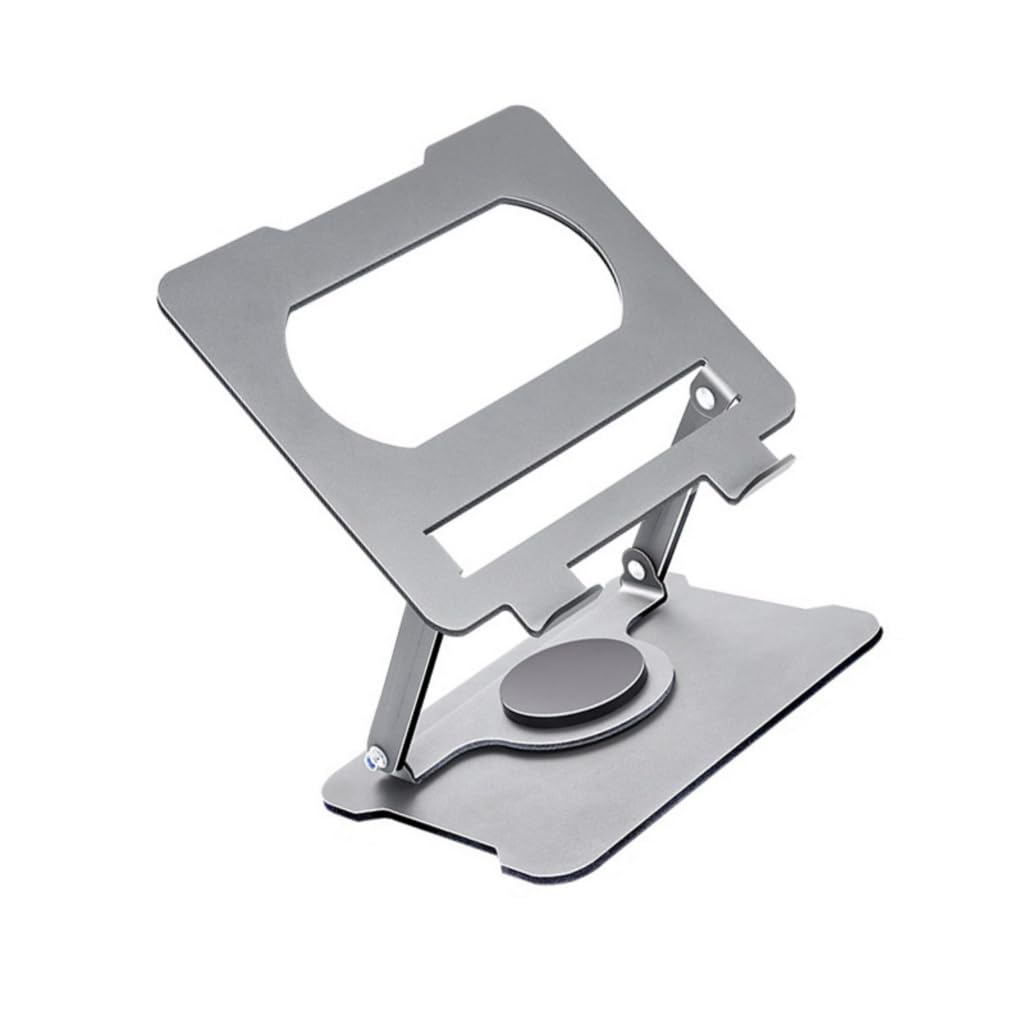 Soporte plegable de doble eje para laptop, base giratoria 360 para portátiles de hasta 17 pulgadas