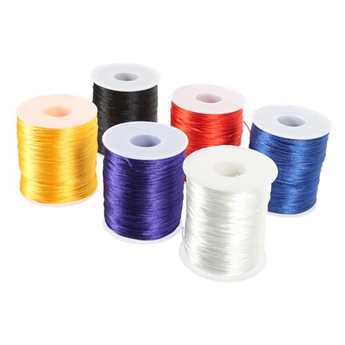 Cordón de macramé Angoily con 6 rollos de hilo de tejer de colores para manualidades 2